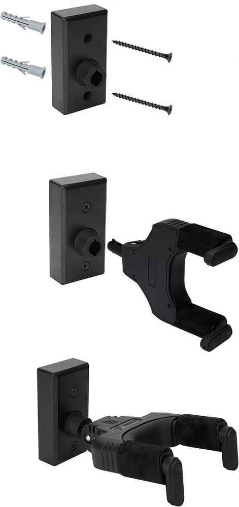Adjustable Guitar Wall Mount Hanger with Auto Lock - For All String Instruments