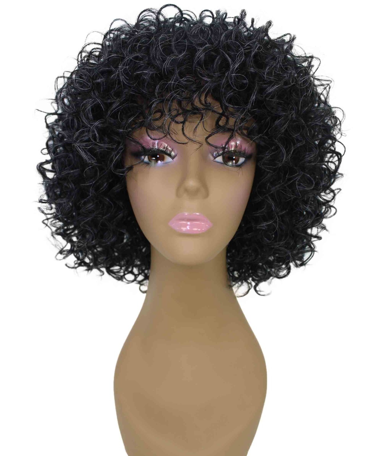 LUXLUXE Gabrielle Curly Pixie 11.5 in Long Full Wig No Lace,BF-0007