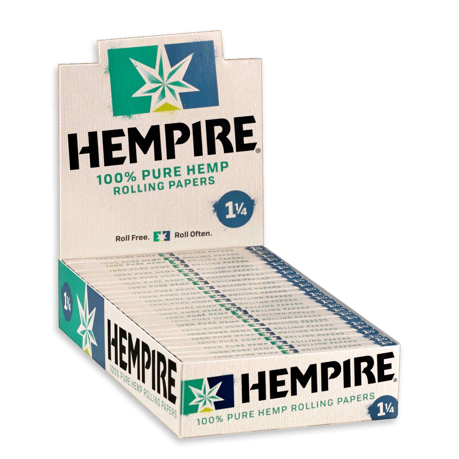 Hempire Rolling Papers 1 1/4 Pure Hemp 1.25 Cigarette Paper (Box of 24 Booklets)