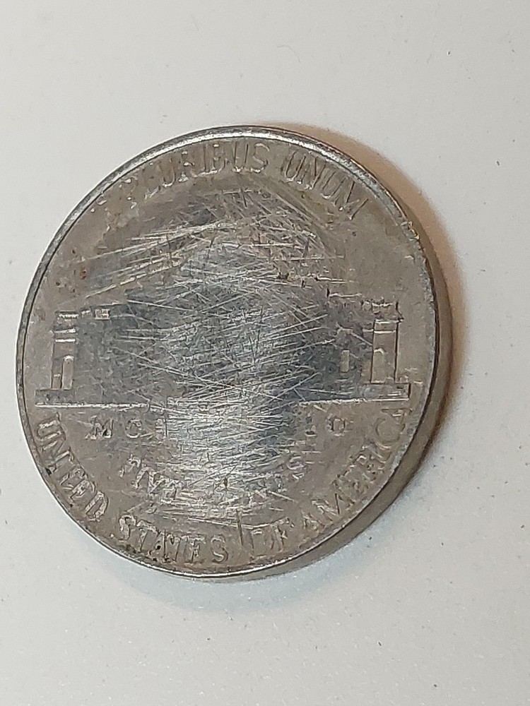 Jefferson Nickel Partial Blank Planchet error coin