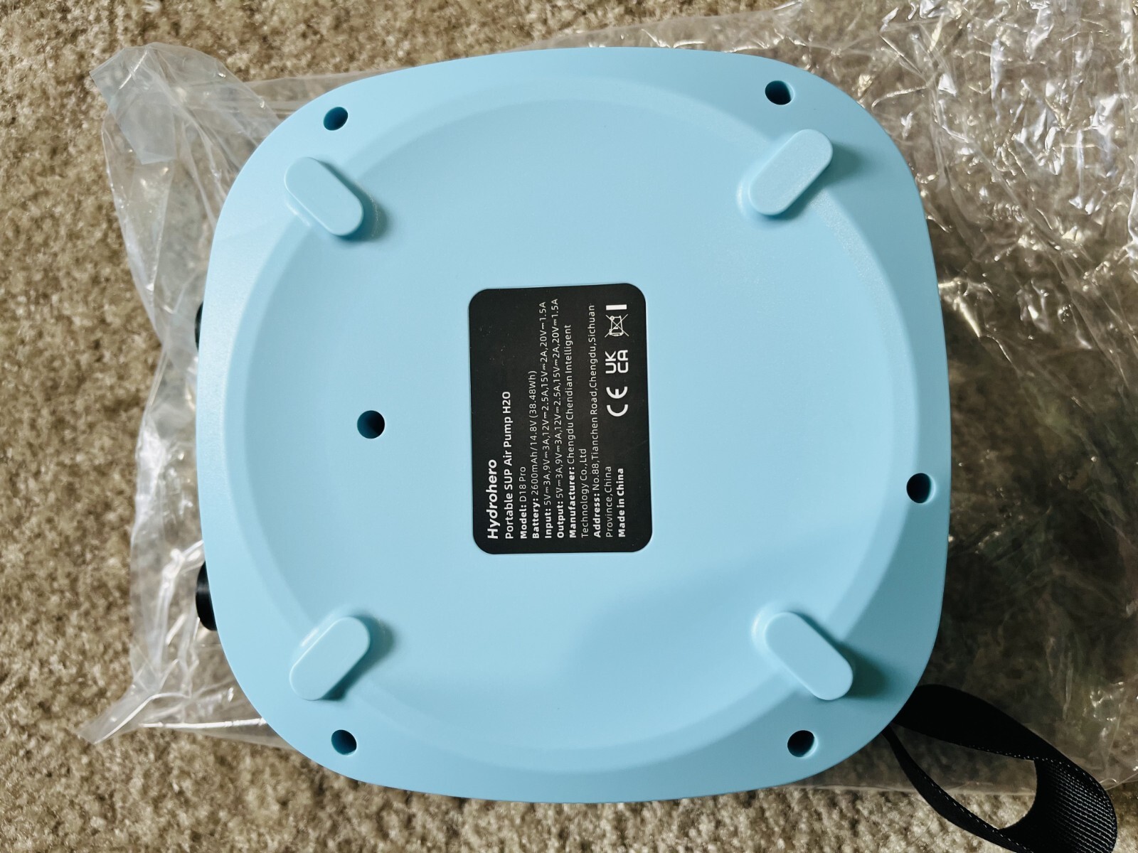 Hydrohero 20PSI Electric SUP Air Pump | Inflator for Paddle Board, boat, kayak