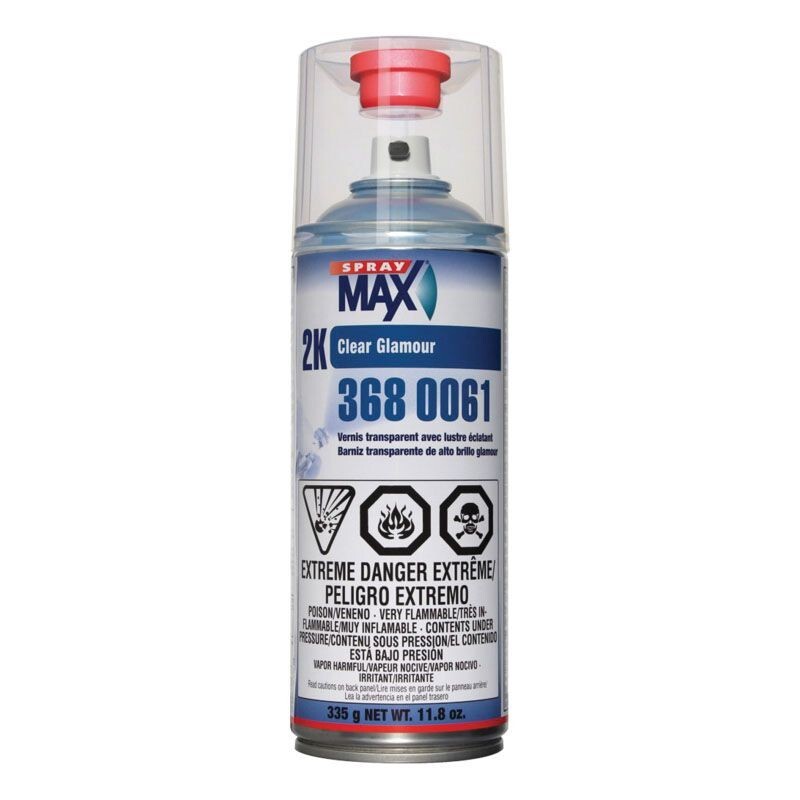 SprayMax 3680061, 2K Urethane Glamour Clear Coat, Aerosol (USC 3680061)