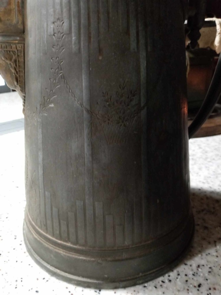 ANTIQUE 1887 REED & BARTON SILVER Plated Etched Ice Water PITCHER