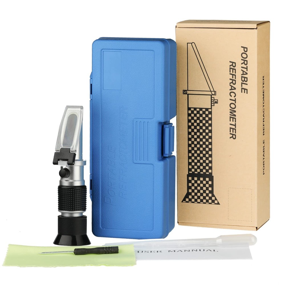 Brix Refractometer 0-90 for Sugar Content Measurement with ATC and Case