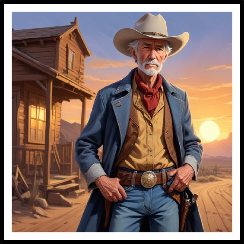 30 Custom Old Gunslinger Personalized Address Labels