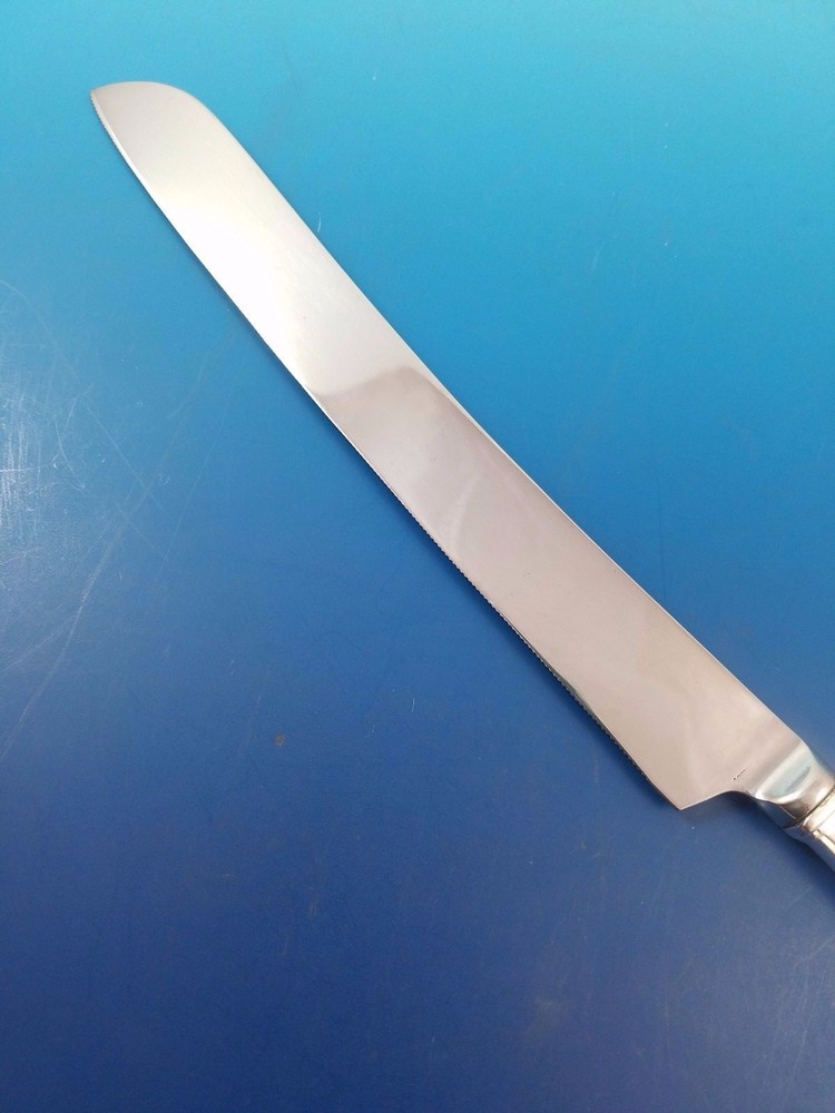 English Shell by Lunt Sterling Silver Wedding Cake Knife Custom Made
