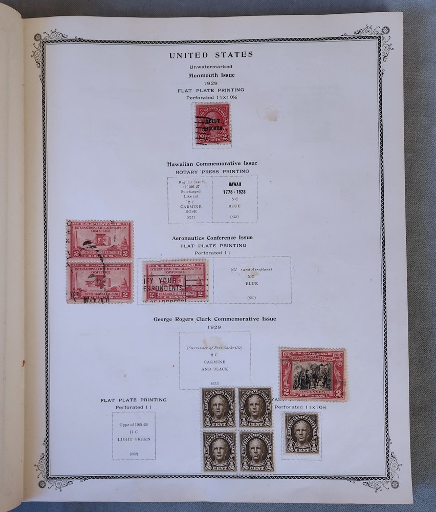Scott American Album for United States Stamps 1934 ~ 193 U.S. Stamps Included