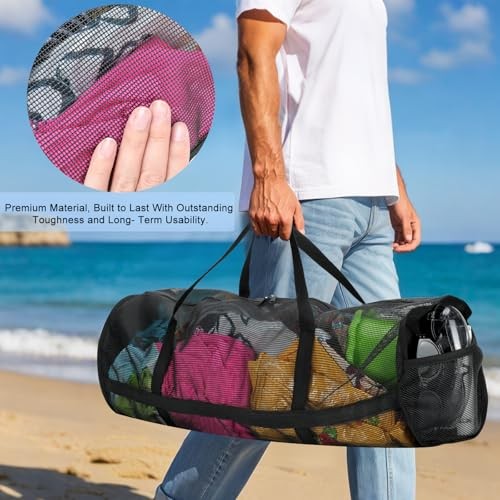 Diving Mesh Duffel Bag Large Capacity, Quick-Dry Ventilation System Mesh