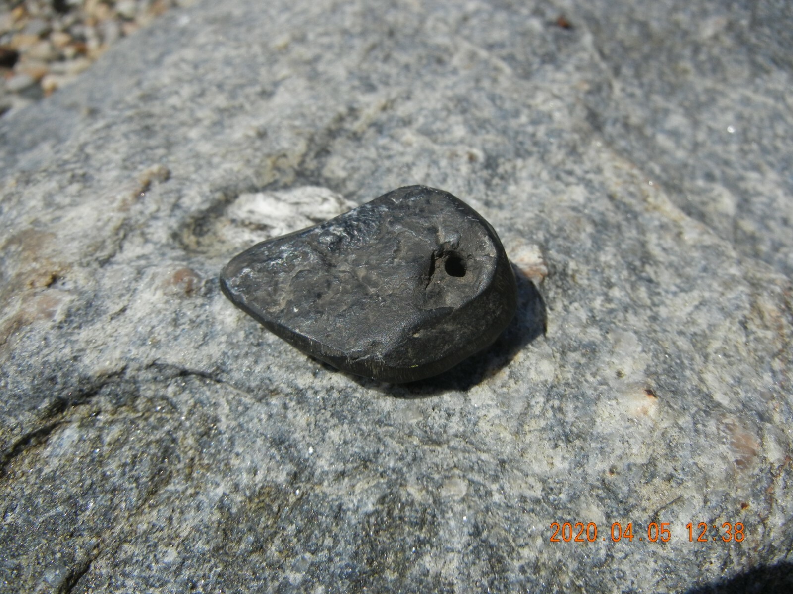 Partially Finished Native American Flint Pendant Banded Slate Arrowhead HagStone