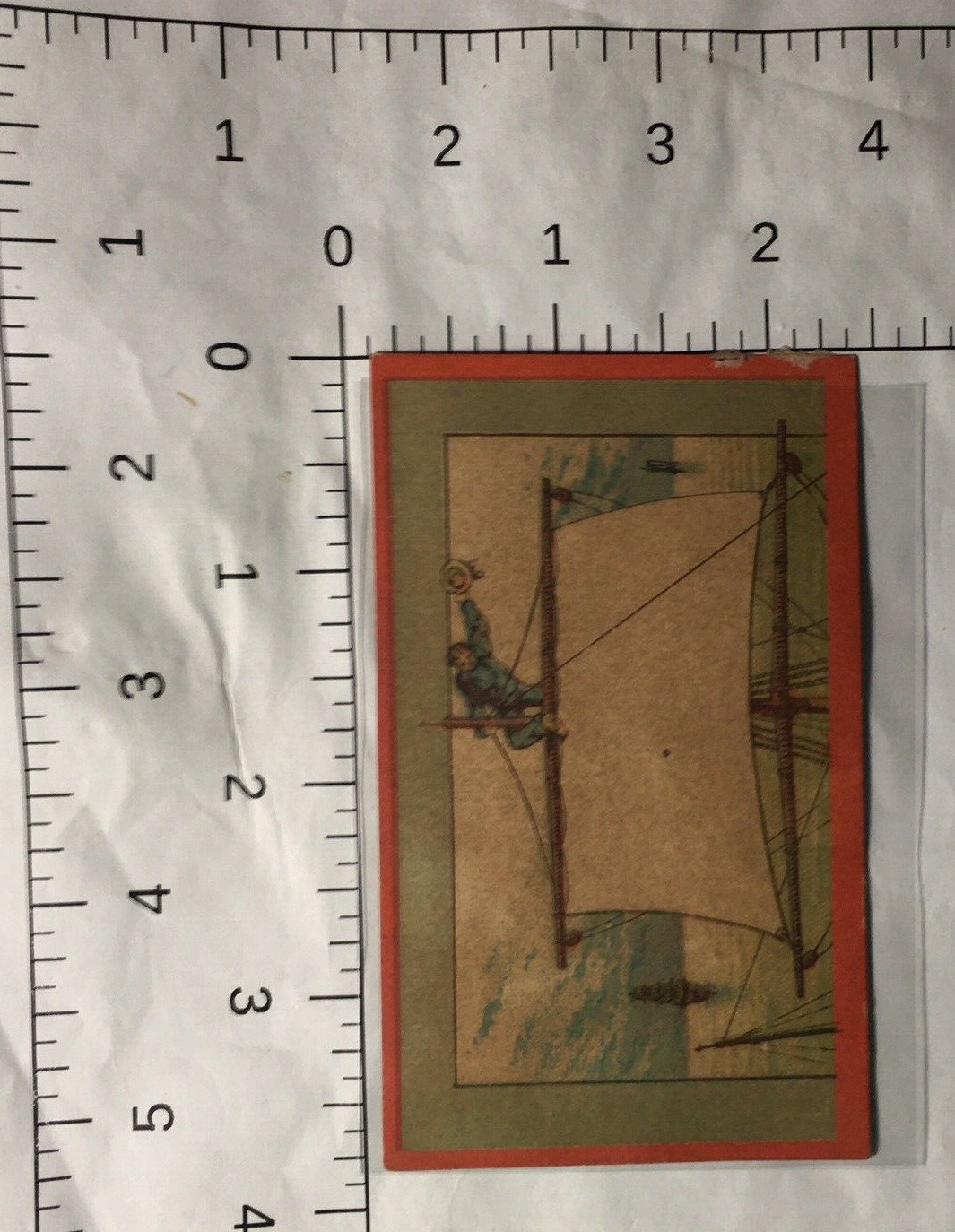 Lyon's Kozothium Trade Card Victorian Winter & Cushing Princeton IL Sail Boat