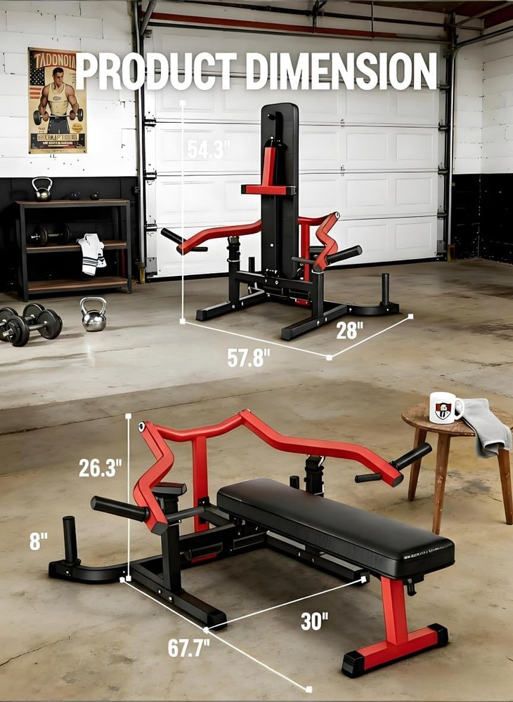 Foldable Bench Press Machine, Adjustable Chest & Shoulder Press,Multi-Functional