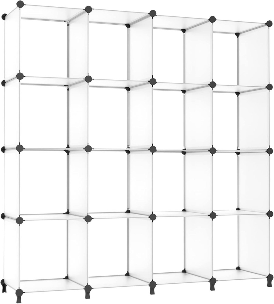 Cube Storage Organizer 16 Cube Closet Organizer Stackable Storage Cube Shelves