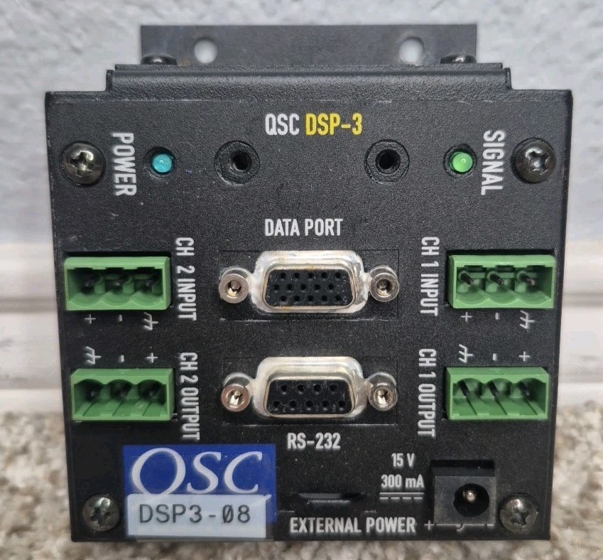 QSC DSP-3 Digital Signal Processor Module ~ No Power Supply Untested