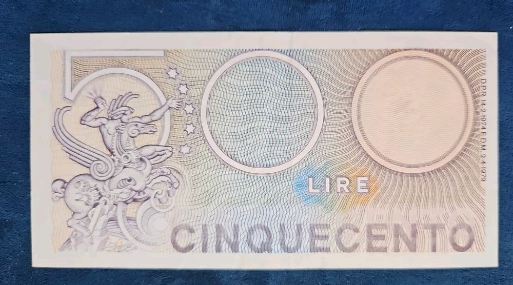 ITALY 1979 500 LIRE NOTE / MERCURY