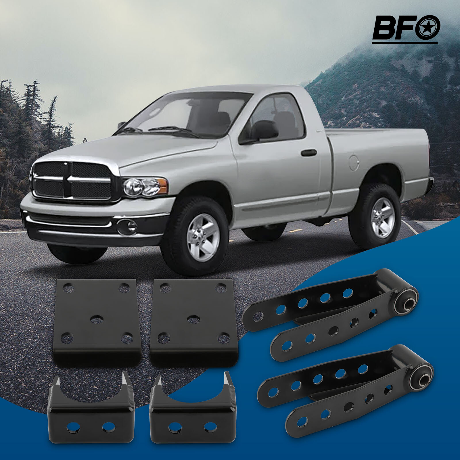 5" Lowering Drop Flip Kit For Dodge Ram 1500 Std & Quad Cab 2WD 2002-2008