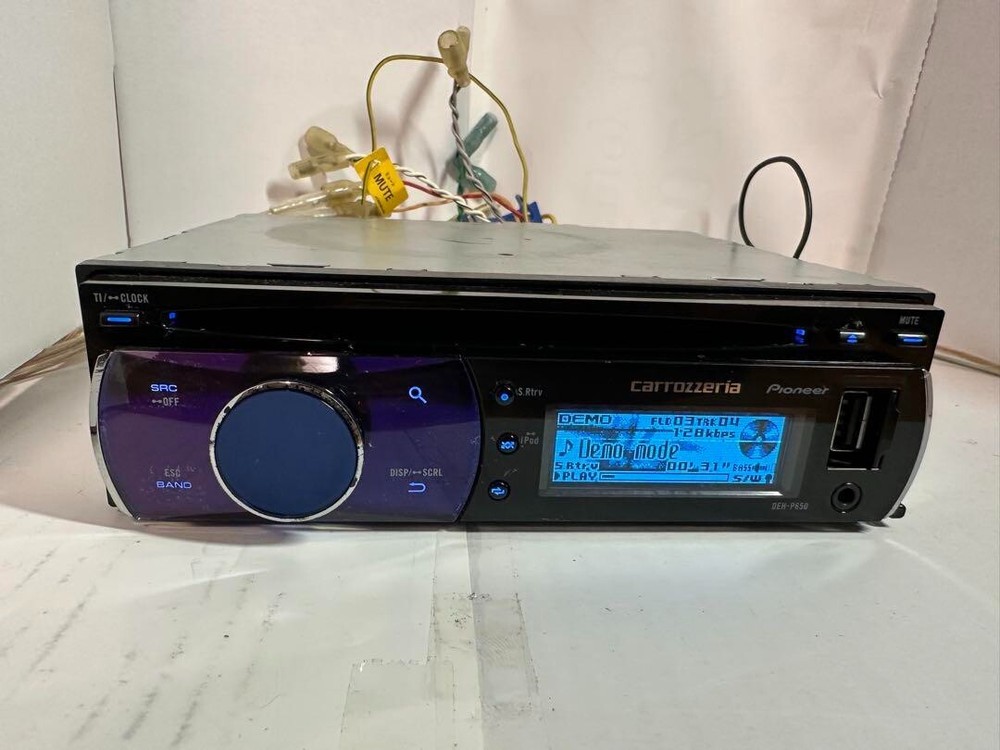 PIONEER DEH-P650 CD PLAYER w/Remote Controller Operation Tested