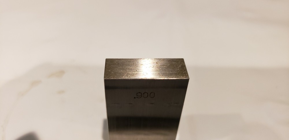 .900" CEJ Rectangular Steel Gage Gauge Block, Grade B