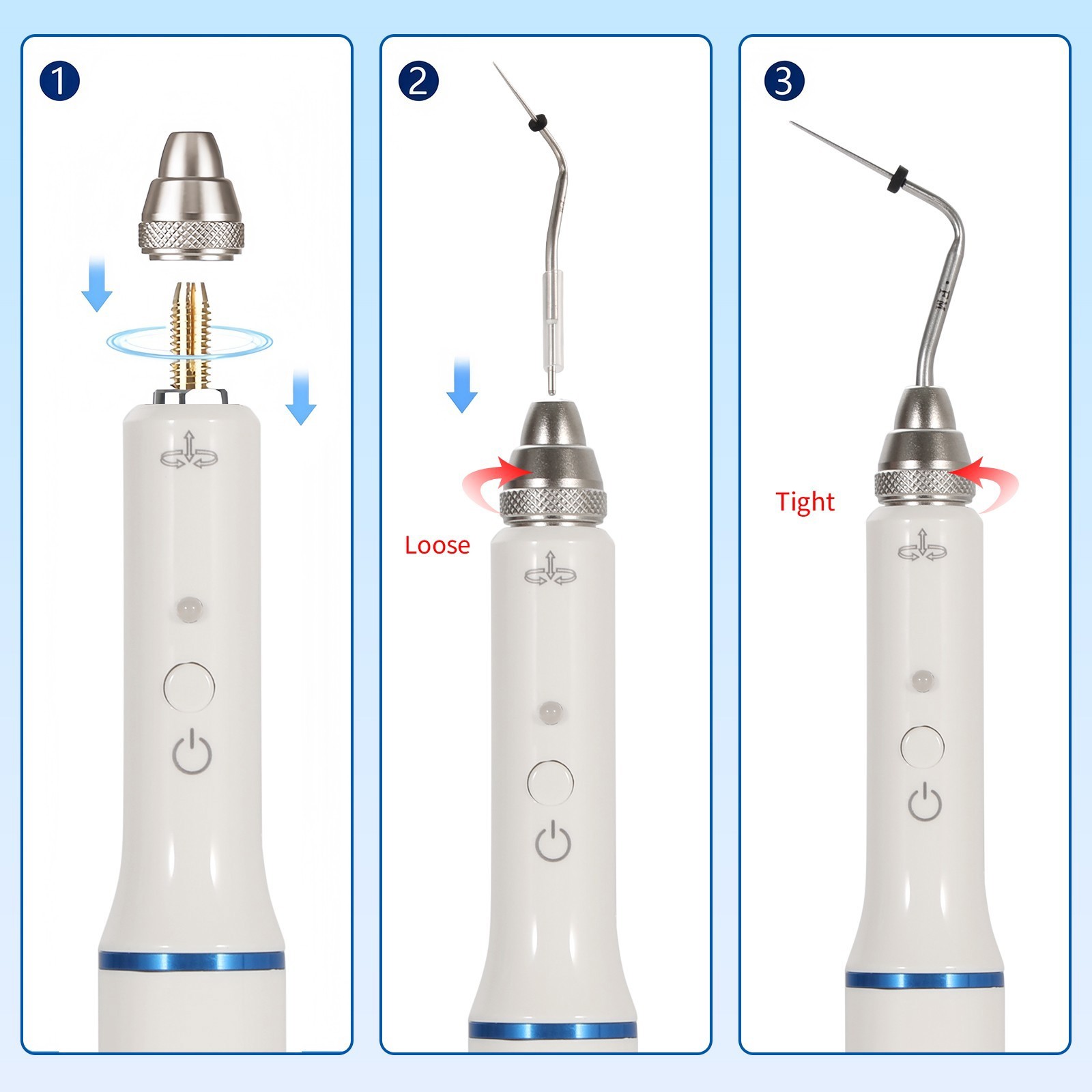 Dental Cordless Endo Heated Pen Gutta Percha Obturation System&2pcs Heated tips