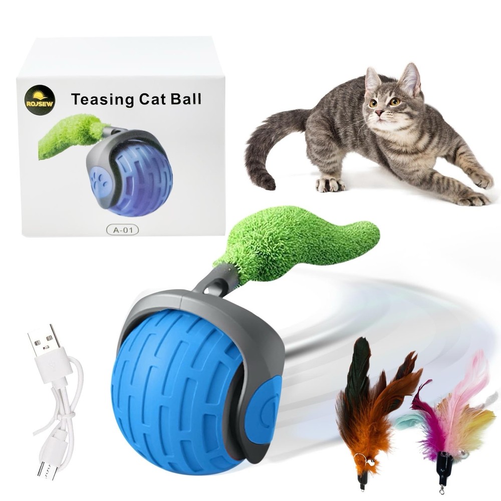 Speedy Tail 2.0 Automatic Interactive Cat Ball Toy – USB Rechargeable