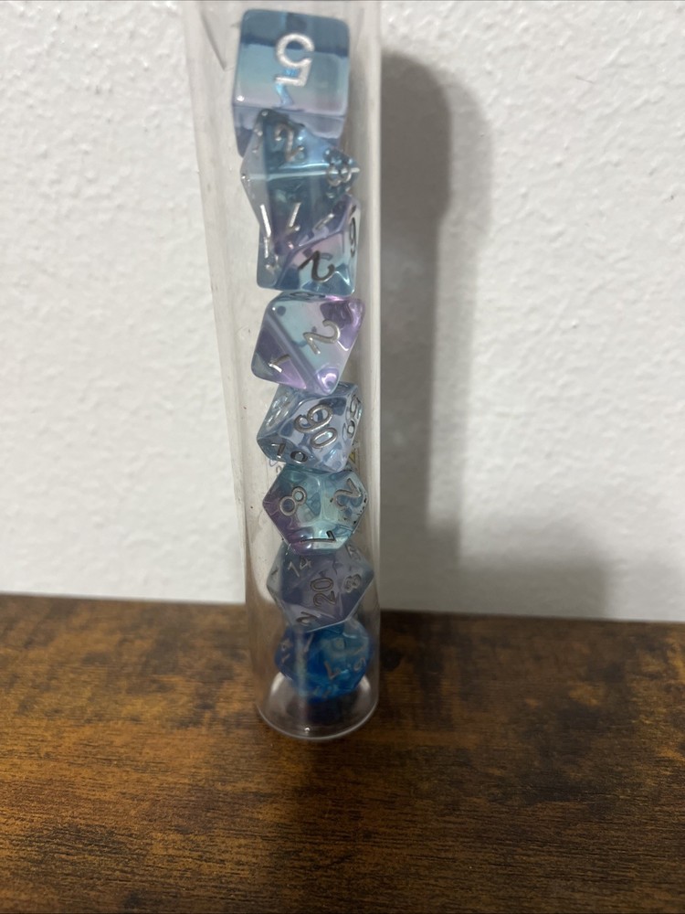 Sirius Dice Poly Set - Translucent Polyroller (8) New