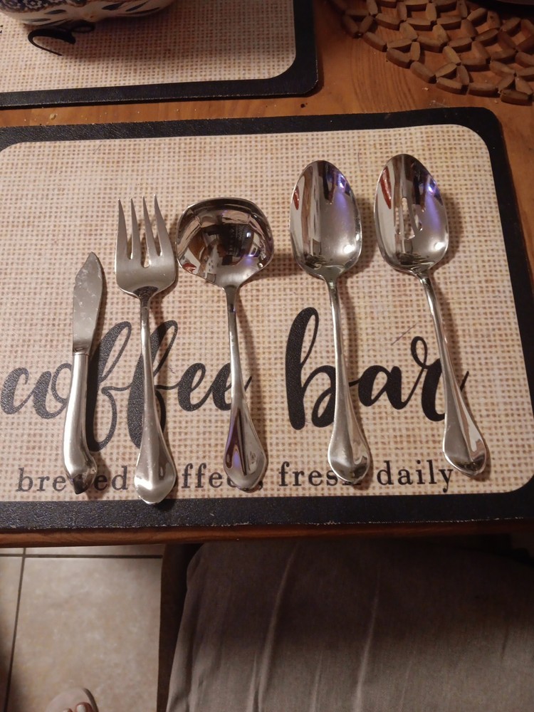 5pc Serving Set Oneida CAPELLO Stainless Bright Glossy EXCEPTIONAL