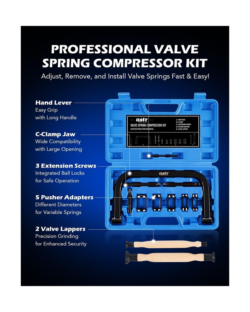 Orion Motor Tech Valve Spring Compressor, 10 Piece Spring Clamp Tool Kit with...