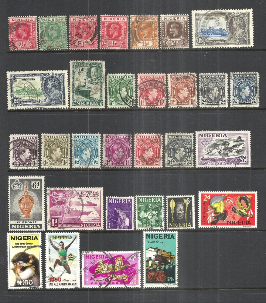 NIGERIA    VARIOUS USED ISSUES LOT (A)    1914 to 2003