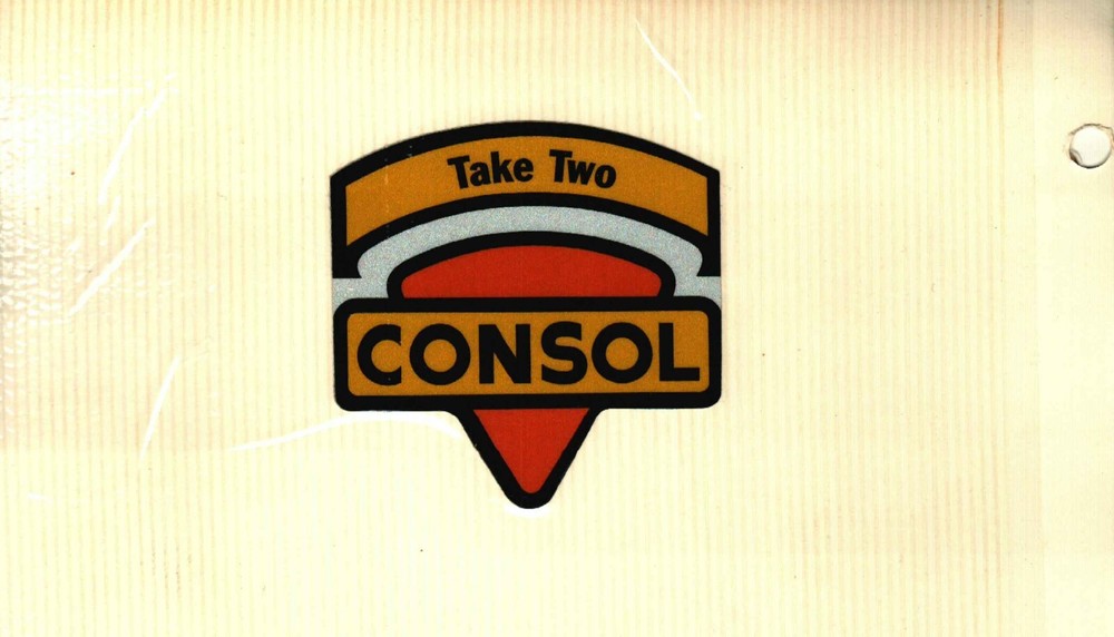 NICE TAKE TWO SHIELD CONSOL COAL CO. MINING STICKER # 1251