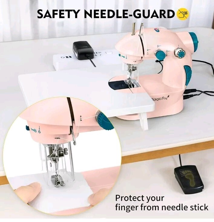 Magicfly Mini Sewing Machine for Beginner, Dual Speed Portable Children Sewing