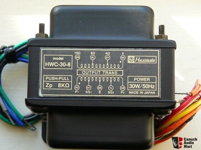 Hashimoto HWC-30-8 Output Transformer For Push-Pull (With SG tap)