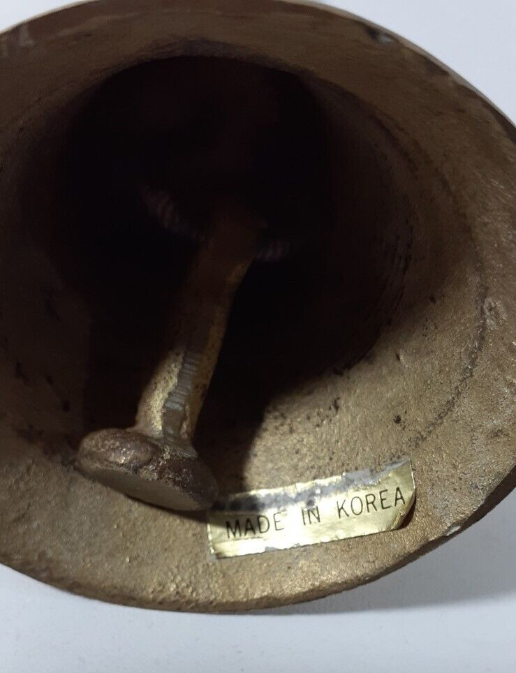 Vintage Solid Brass Bell 5.5" Made in Korea