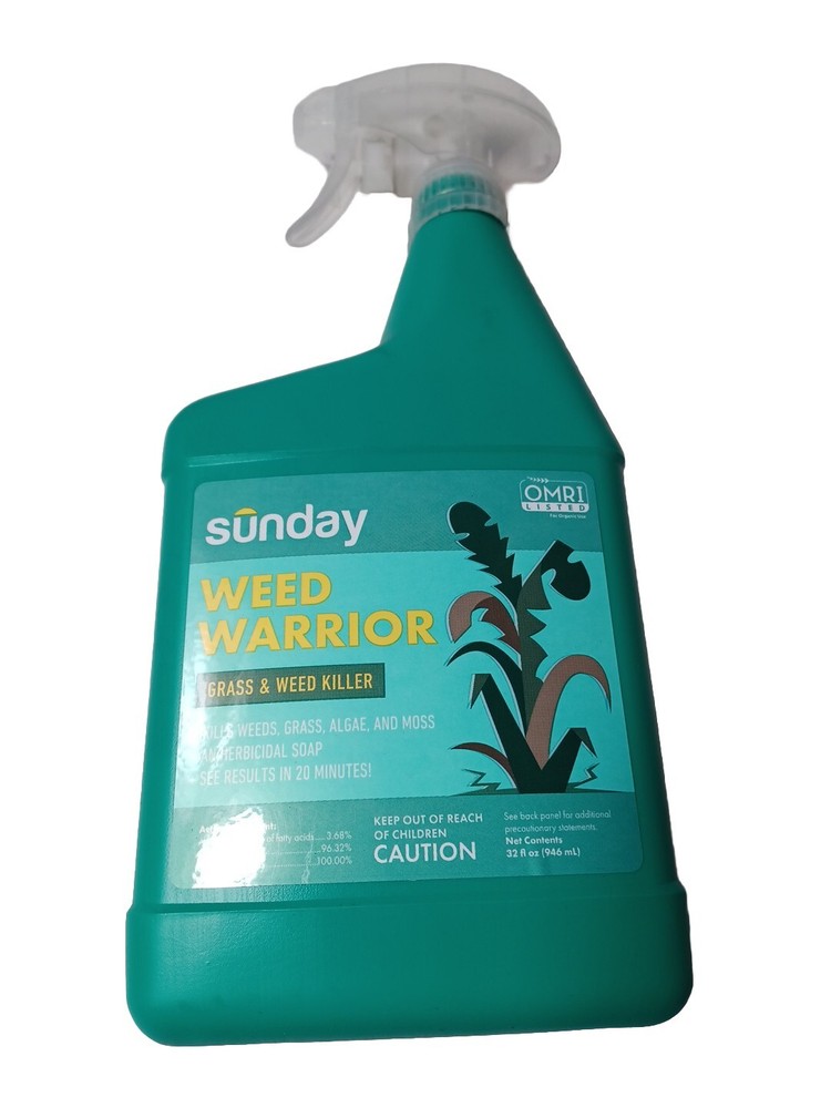 Sunday Weed Warrior Grass Algae Moss  Herbicidal Soap ,  32 fl oz