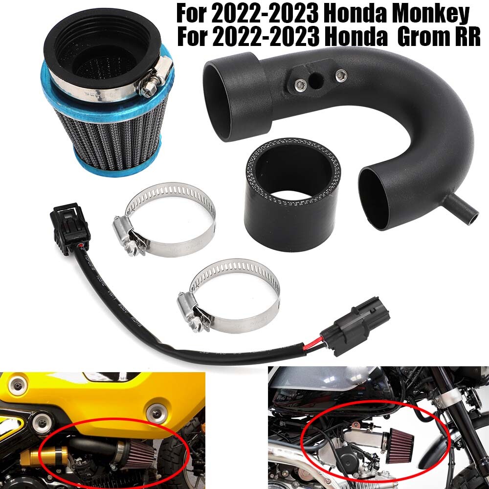 For 2022-2025 HONDA GROM RR BLACK Short Ram Air Intake 2022-25 HONDA MONKEY US
