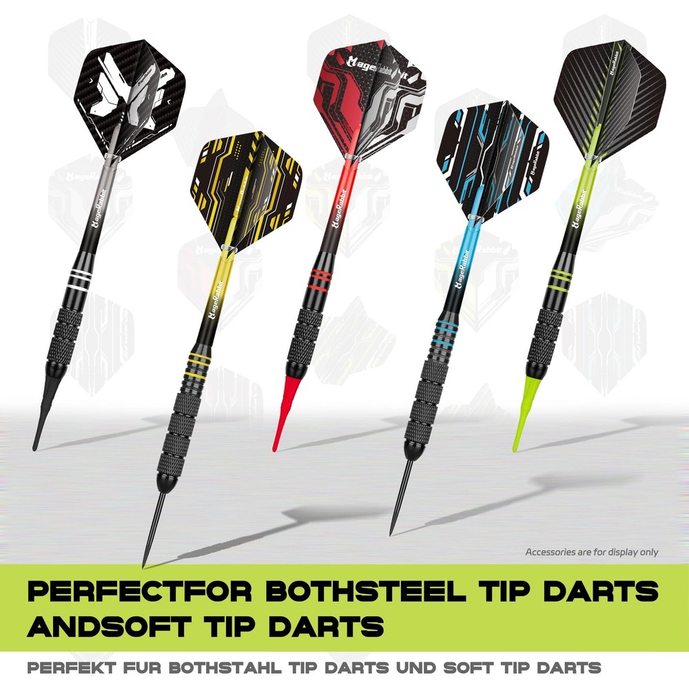 MageRabbit Standard Dart Flights 66Pcs, Set for Soft Multicolor