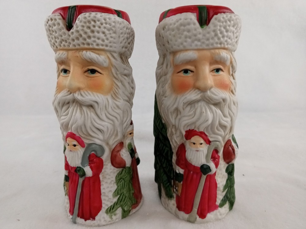 Ceramic Santa Candlestick Holders