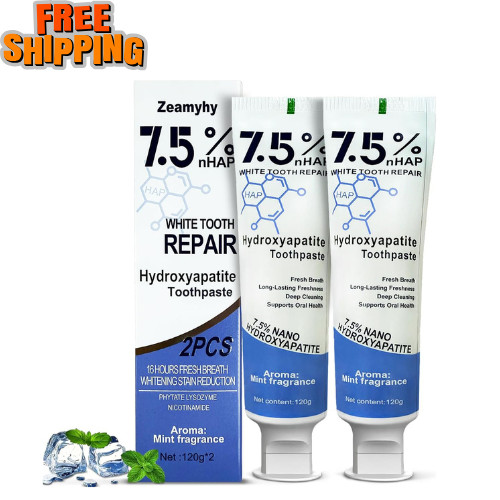 7.5% Hydroxyapatite Toothpaste for Advanced Enamel Protection, Appropriate for S