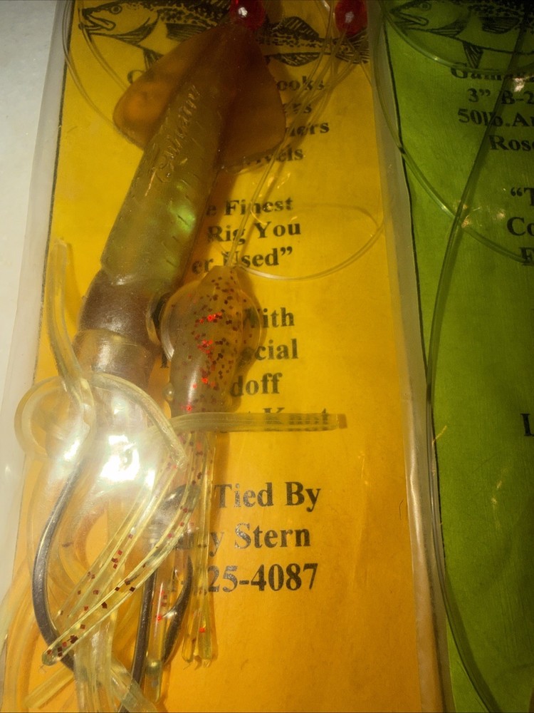 4 CUSTOM HAND TIED COD FISH RIGS MADE WITH GAMAKATSU HOOKS