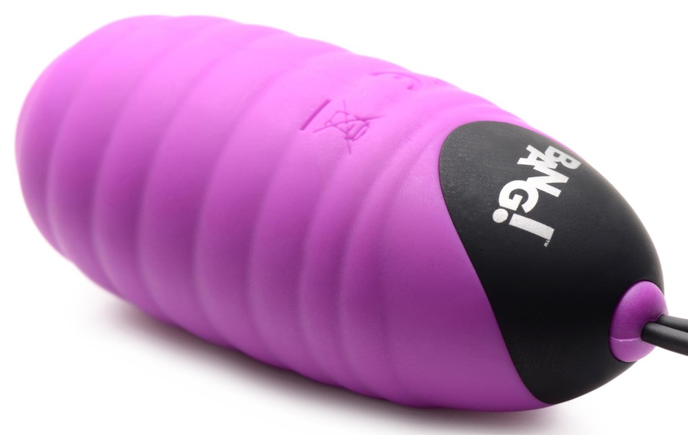 Multi-speed Ribbed Silicone Vibrating Egg with Remote Control Clit Massager