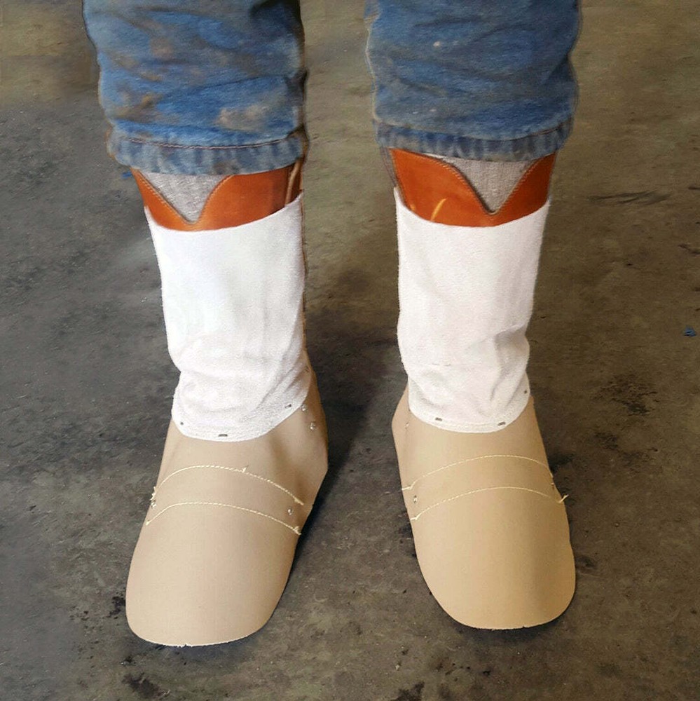 (2 PAIR) STEEL GRIP WELDING BOOT PROTECTORS