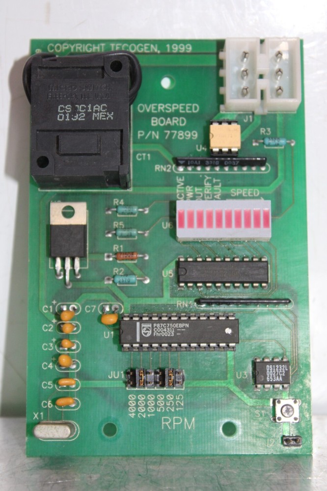 TECOGEN OVERSPEED CIRCUIT BOARD W/ MICROSWITCH **WARRANTY INCLUDED**
