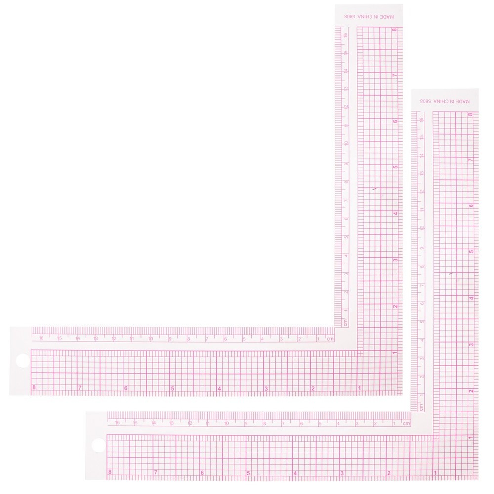 2Pcs Tailor Ruler Square Curve Ruler for Sewing and Quilting Tools