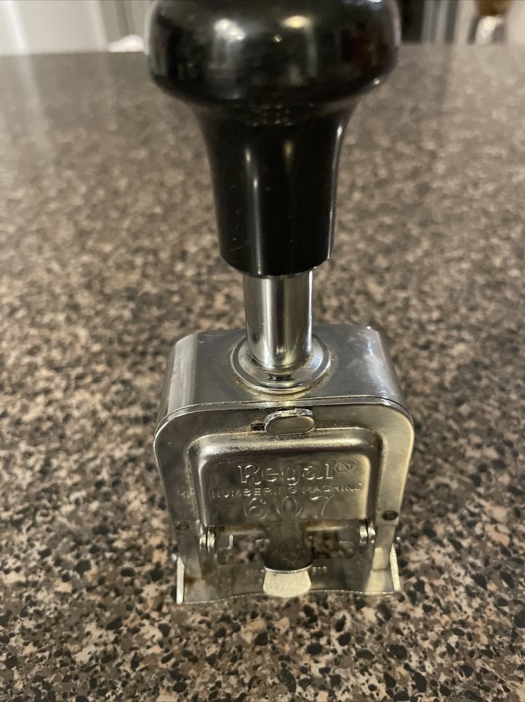 Regal 607 numbering machine vintage