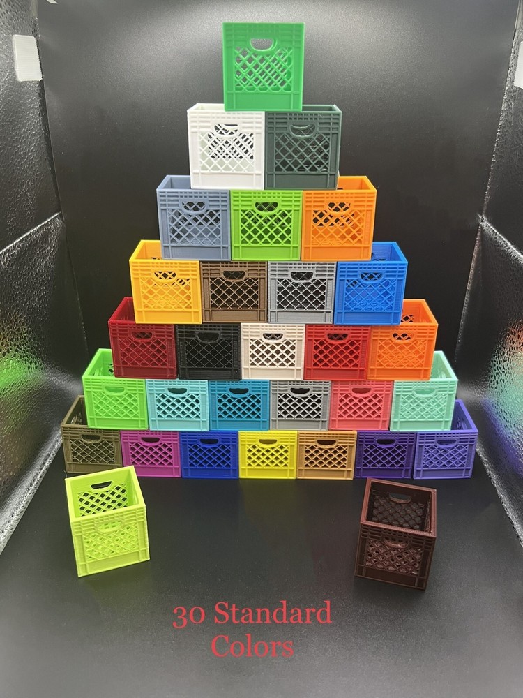Large Mini Crate Organizer in various colors.