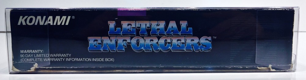 1 SNES LETHAL ENFORCERS BIG BOX Protector! Super Nintendo Clear Display Case