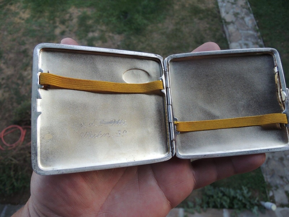 Art Deco German 835S Solid Silver Cigarette Case – 1930s