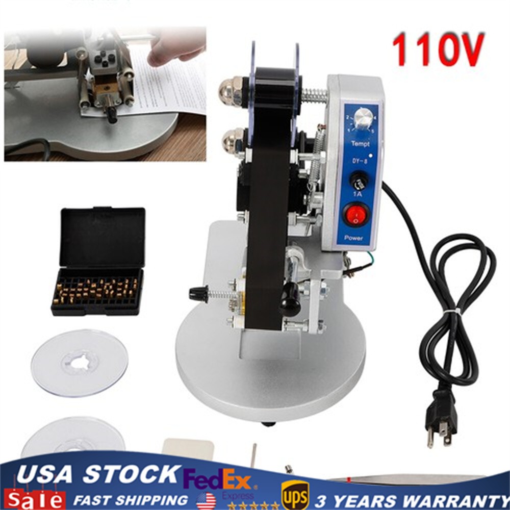 Manual Hot Foil Stamping Machine Ribbon Coding Date Batch Character Code Printer