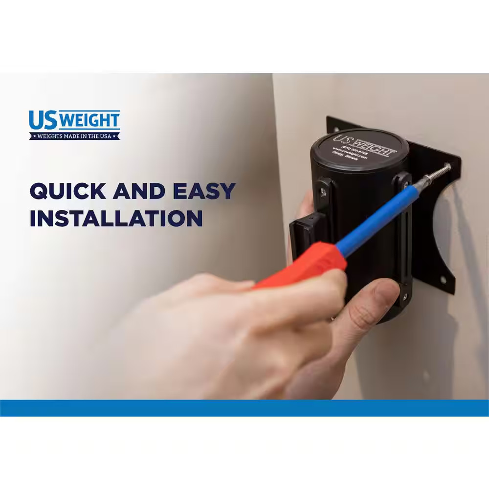 13 Ft. US Weight Wall Mount with Caution Retractable Belt