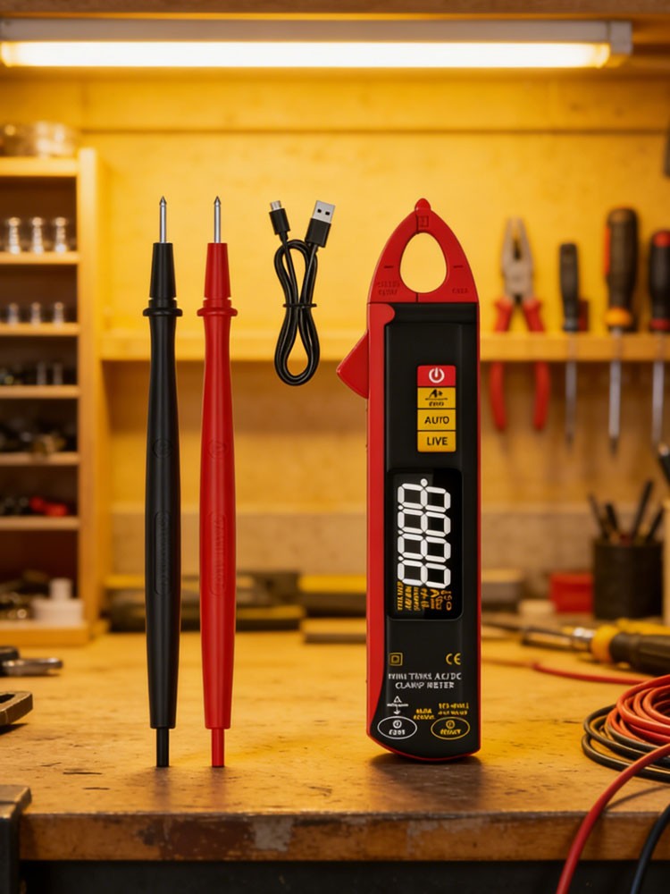 BSIDE UX1 Mini Clamp Meter Digital AC DC Current Voltage Temperature MultimeteCb