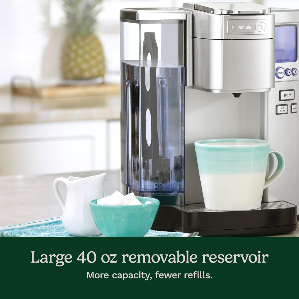 Cuisinart Premium Single Serve Coffeemaker 72oz Programmable Coffee Maker Silver