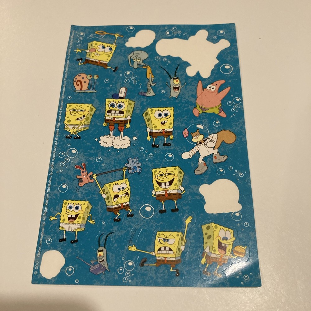Vintage SpongeBob SquarePants Sticker Sheets 2001